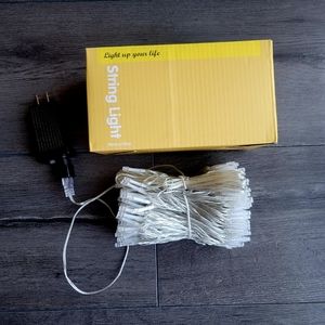 White LED String Lights 115ft Indoor/Outdoor | 300 LED Lights - 8 Lighting Modes